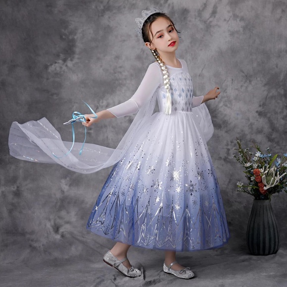 Luxury Frozen Elsa Sparkly Costume Dress 5018 - Picture 1 of 7